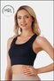 Women's Navy Blue Sports Bra with Pad Lycra Supportive Water Sports Running Fitness Dance Sports Bra