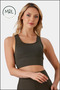 Women's Khaki Color Sports Bra with Pad Lycra Supportive Water Sports Running Fitness Dance Sports Bra - 6