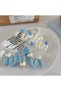 Vanilla Avenue White Heart Detailed Shiny Giant Daily Use Women's Hair Clip 1 Piece - 2