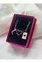 3 Pieces of Non-Tarnish Steel Necklace Knot Heart Necklace, Boot Necklace and Enameled Heart Necklace Non-Tarnish Set of Three - 2