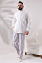 Men's Stone Relaxed Cut Elastic Waist Linen Hajj and Umrah Shalwar Pants - 2