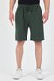 Men's Khaki Elastic Waist Linen Shorts & Bermuda with Pockets
