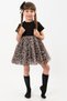 Leopard Print Girl Short Sleeve Birthday Party Dress - 3