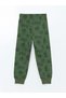 Lcw Kids Green Crew Neck Printed Boys' Pajamas Suit - 5