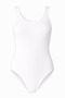 Women's Cotton Stretch Fabric Combed Cotton Thick Strap Black & White 2-Piece Hooked Bodysuit - 2