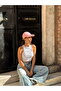 Adjustable Basic Unisex Pink Plain Sports Hat - 2