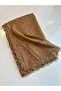 وشاح مصنوع يدويًا مطرز بلون سادة للكتابة هدية مهر يمني مقاس 100 × 100 سم - 4