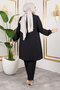 Buttoned Double Suit Tsd250172 Black - 5