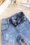 Figured Denim Cotton Stylish Jeans Baby Girl Pants - 7