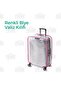 Transparent Luggage Cover and Suitcase Protective Cover with Colorful Piping * Pink *
