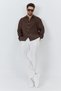Men's Bian 100% Linen Shirt Coffee Color - 6