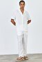 Premium Men's Summer Comfortable Fit Short Sleeve Shirt & Pants Bottom Top White Linen Suit Ls-5698 - 7