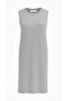 Women's Relaxed Cut Biscuit Neck Combed Cotton Dress - 7