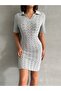 Women's Gray Polo Neck Beach Dress
