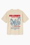 Beige Color Oversize Social Club Printed Unisex T-Shirt T-Shirt