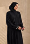 Hand Embroidered Navy Blue Diamond Ferace - 3