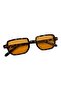 Lodin Leopard Frame Orange Glass Small Tinted Glass Sunglasses Unisex (for Small Medium Faces) - 2