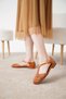 Selis Stripe Detailed Elastic Short Heeled Women's Ballerinas - 4