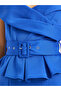 Ruffle Detail Short Sleeves Sheath Midi Dress - 3