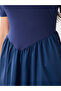 Floral Print Round Neck A-Line Maxi Dress - 4