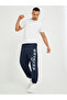 Slogan Print Oversized Fit Cotton Terry Jogger - 2