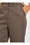 Striped Flat Front Tapered Fit Pants - 3