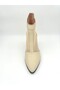 Women's Summer Boots (Mesh) Genuine Beige Leather - 5