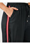 Side Tape Detail Chambray Wide Leg Pants - 4