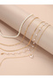 Set of 3 - Butterfly Pendant Faux Pearl Necklace - 5
