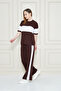 Women's Front and Sleeve Stripe Detailed Modal Two-Piece Suit - 3