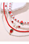 Set of 4 - Strawberry Beaded Necklace
