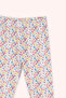 Baby Girl Patterned Pink Leggings - 2