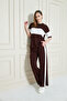 Women's Front and Sleeve Stripe Detailed Modal Two-Piece Suit - 4