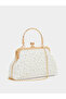 White Pearl Embellished Clutch