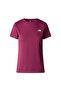 Simple Dome Slim Women's Purple Round Neck T-shirt