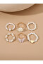 Set of 6 - Faux Pearl Rings - 2