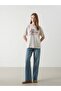 Lcw Vision Gray Crew Neck Printed Oversize Women's T-Shirt - 2