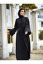 BLACK JACQUARD ABAYA - 3