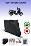Black Sym Joyride 300 Motorcycle Canvas Rear Bag Compatible