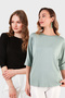 Standard Fit Crew Neck Three Quarter Sleeve 2 Pack Blouse Bluz 5861416Ys2