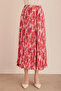Patterned Crash Effect Skirt - 2