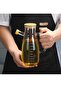 Bamboo Lid Vacuum Set of 2 Glass Oil Vinegar Vinegar Bamboo Base - 2