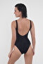 Black Swimsuit with Clear Gold Accessories - 6