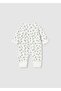 Baby Girl Floral Printed Jumpsuit White 1753 - 2