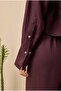 Linen Crop Shirt Claret Red - 3