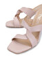 Women's Genuine Leather Powder Heeled Slippers - 3