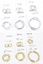 21-26-36 mm 3 Pairs Women Hoop Steel Earrings Set Mse29 - 5
