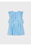 Girl's Short Pleated Jumpsuit Light Blue 3871 - 2