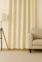 Luna Series Velvet Textured Pleatless Background Curtain - Light Beige - 2