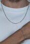 Forse model sports men's bracelet and necklace chain set eck09s